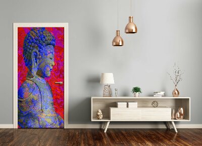 Naklejka samoprzylepna na drzwi Abstrakcja budda