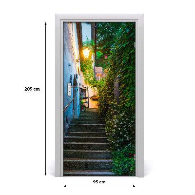 Fototapeta samoprzylepna DRZWI Stare miasto schody