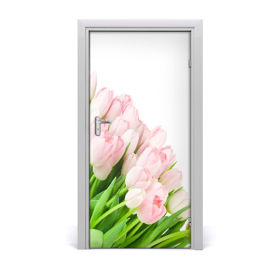 Okleina Naklejka fototapeta na drzwi Różowe tulipany