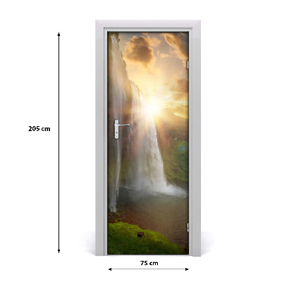 Fototapeta samoprzylepna DRZWI Wodospady Islandia