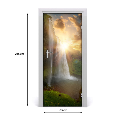 Fototapeta samoprzylepna DRZWI Wodospady Islandia