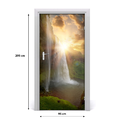 Fototapeta samoprzylepna DRZWI Wodospady Islandia