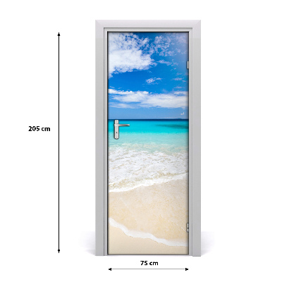 Naklejka fototapeta na drzwi Tropikalna plaża