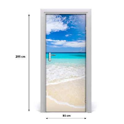 Naklejka fototapeta na drzwi Tropikalna plaża