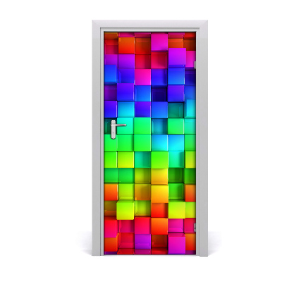 Naklejka samoprzylepna na drzwi Kolorowe pudełka