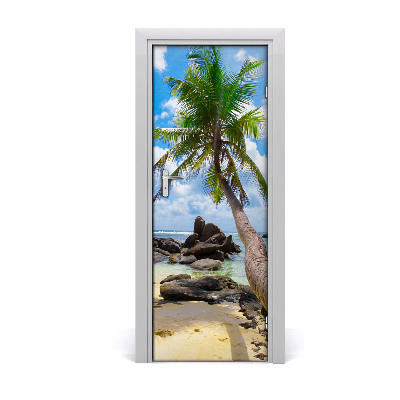 Naklejka fototapeta na drzwi Tropikalna plaża