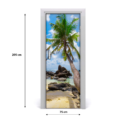 Naklejka fototapeta na drzwi Tropikalna plaża