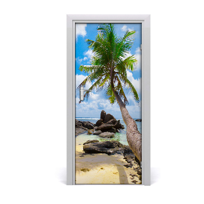 Naklejka fototapeta na drzwi Tropikalna plaża
