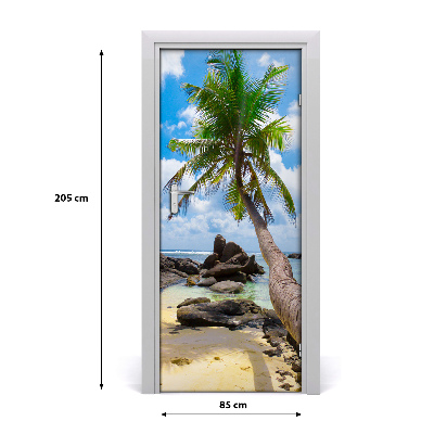 Naklejka fototapeta na drzwi Tropikalna plaża