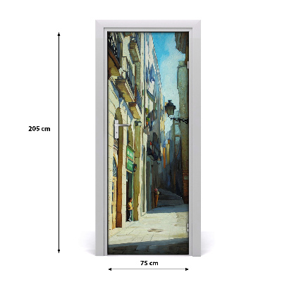 Fototapeta samoprzylepna na drzwi Ulice Barcelony