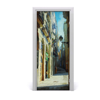 Fototapeta samoprzylepna na drzwi Ulice Barcelony