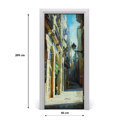 Fototapeta samoprzylepna na drzwi Ulice Barcelony