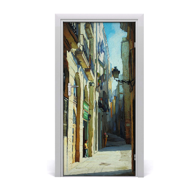 Fototapeta samoprzylepna na drzwi Ulice Barcelony