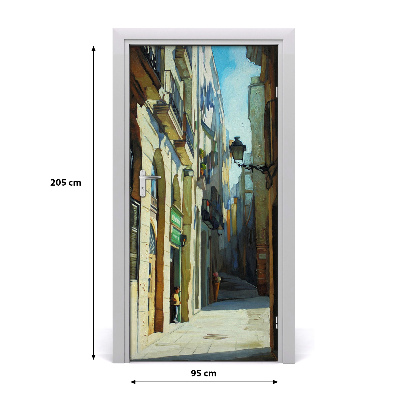 Fototapeta samoprzylepna na drzwi Ulice Barcelony