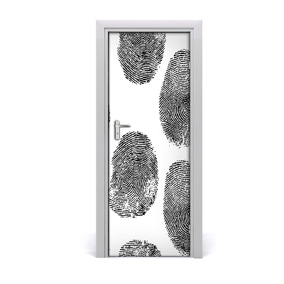 Naklejka fototapeta na drzwi Odciski palców
