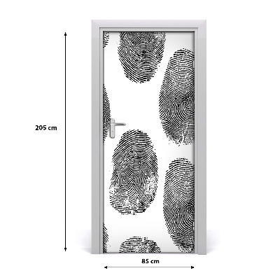 Naklejka fototapeta na drzwi Odciski palców