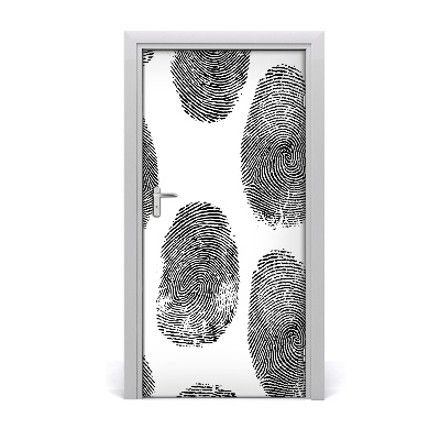 Naklejka fototapeta na drzwi Odciski palców