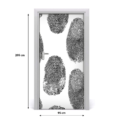 Naklejka fototapeta na drzwi Odciski palców