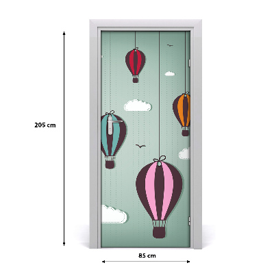 Naklejka samoprzylepna na drzwi Latające balony