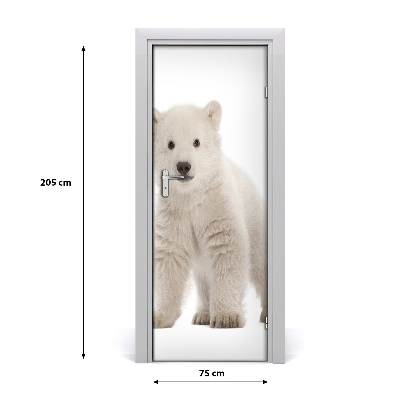 Naklejka samoprzylepna na drzwi Miś polarny
