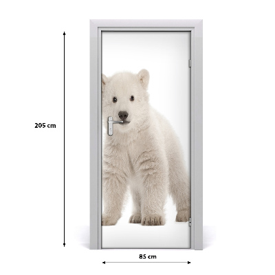 Naklejka samoprzylepna na drzwi Miś polarny