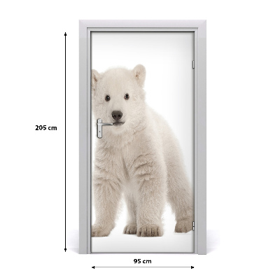 Naklejka samoprzylepna na drzwi Miś polarny