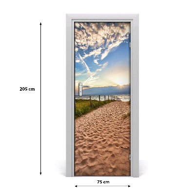 Naklejka fototapeta na drzwi Ścieżka na plażę