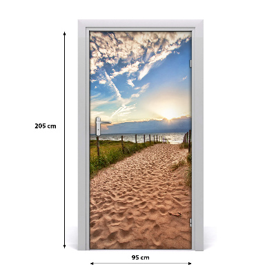 Naklejka fototapeta na drzwi Ścieżka na plażę