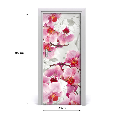 Okleina Naklejka fototapeta na drzwi Różowa orchidea