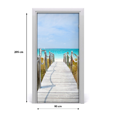 Naklejka fototapeta na drzwi Ścieżka na plażę
