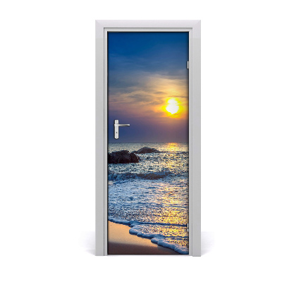 Naklejka fototapeta na drzwi Zachód słońca plaża