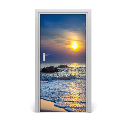 Naklejka fototapeta na drzwi Zachód słońca plaża
