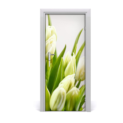 Okleina Naklejka fototapeta na drzwi Białe tulipany