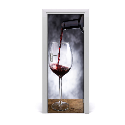 Naklejka na drzwi samoprzylepna Czerwone wino