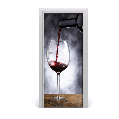 Naklejka na drzwi samoprzylepna Czerwone wino