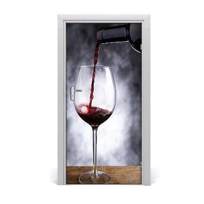 Naklejka na drzwi samoprzylepna Czerwone wino