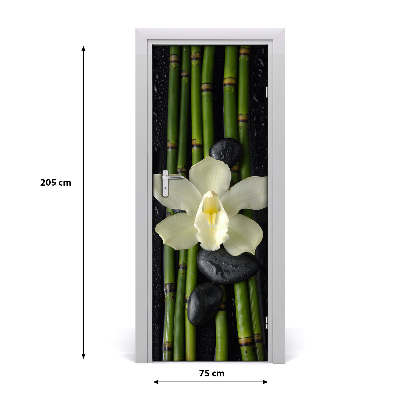 Naklejka samoprzylepna okleina Orchidea i bambus