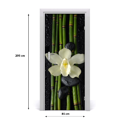 Naklejka samoprzylepna okleina Orchidea i bambus