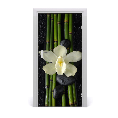 Naklejka samoprzylepna okleina Orchidea i bambus