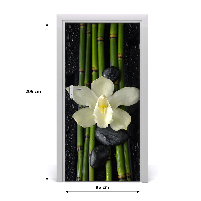 Naklejka samoprzylepna okleina Orchidea i bambus