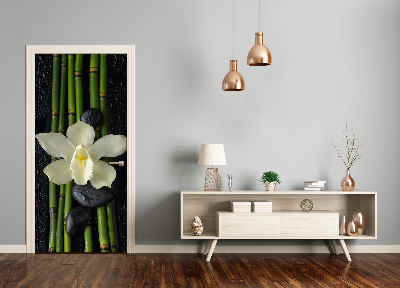 Naklejka samoprzylepna okleina Orchidea i bambus
