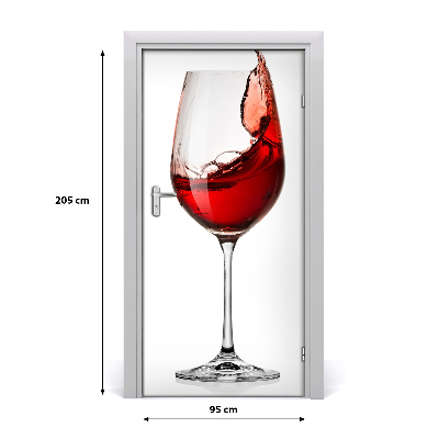 Naklejka na drzwi samoprzylepna Czerwone wino