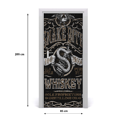 Naklejka fototapeta na drzwi Powiedzenia Whiskey