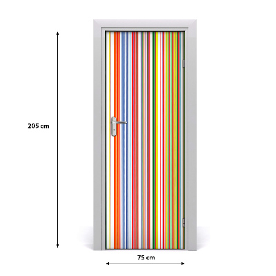 Naklejka fototapeta na drzwi Kolorowe paski