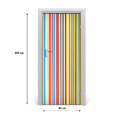 Naklejka fototapeta na drzwi Kolorowe paski
