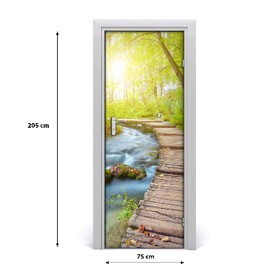 Naklejka fototapeta na drzwi Ścieżka w lesie