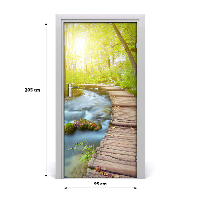 Naklejka fototapeta na drzwi Ścieżka w lesie