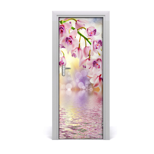 Naklejka samoprzylepna okleina na drzwi Orchidea