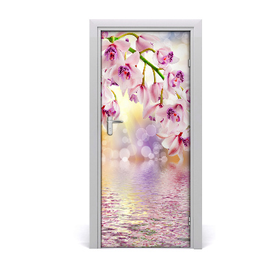 Naklejka samoprzylepna okleina na drzwi Orchidea