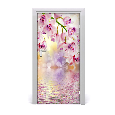 Naklejka samoprzylepna okleina na drzwi Orchidea